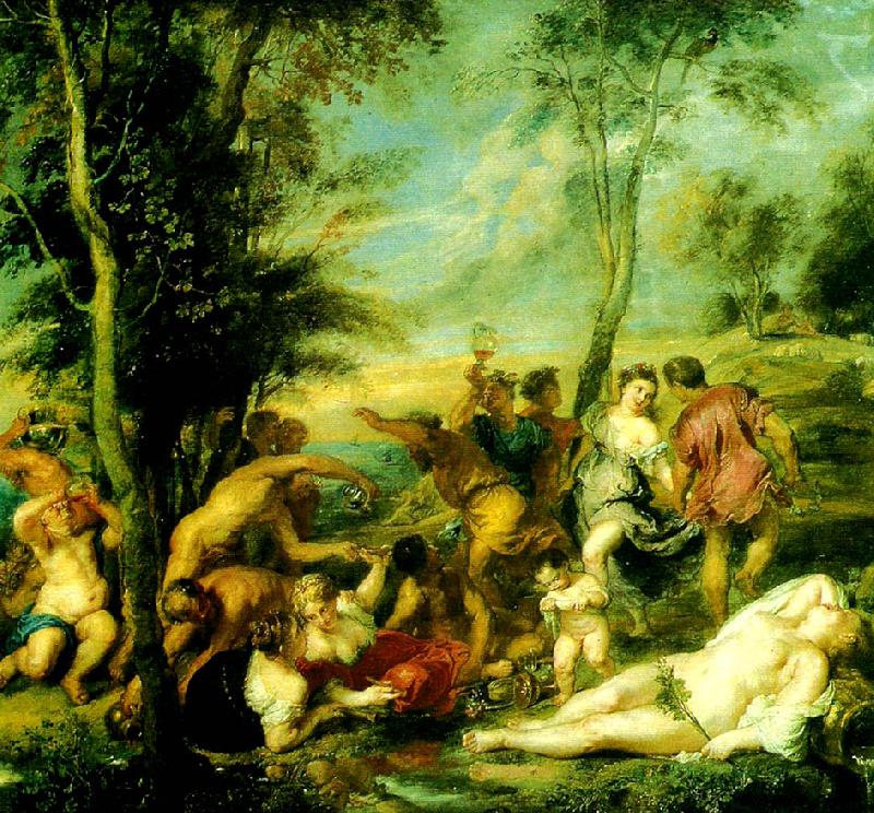 Peter Paul Rubens backanal pa andros Sweden oil painting art